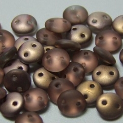 #18 - 50 Stück Two-Hole Lentils 6mm - crystal apollo matt