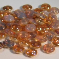 #36 - 50 Stück Two-Hole Lentils 6mm - opal jonquil celsian