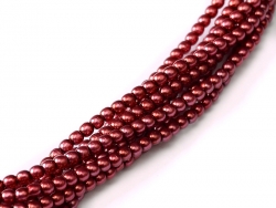 02010/10187 - 1 Strang Perlen Ø 2 mm rund - magenta pearl-coating