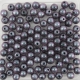 #83 50 Stück Perlen rund - jet antik-met. lilac - Ø 4 mm
