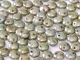#40 - 50 Stück Lentils 6x2,5 mm Alabaster Blue Luster