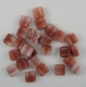 #12 - 25 Stck. H-Tile Beads 6mm - opal white/karamel