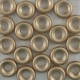#04 25 Stck. Glasringe Ø 9,5mm - white met. flax matt