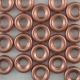 #06 25 Stck. Glasringe Ø 9,5mm - white met. copper matt