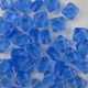 25 Stück Two-Hole Silky Beads 6mm - sapphire