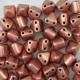 #16 - 10 Two-Hole Pyramid 6x6mm - matte camel gold