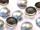 #12 - 1 Dome Bead 14x8mm - crystal graphite rainbow