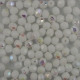 #44.1 50 Stück - 4,0 mm Glasschliffperlen - opak White AB