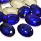 1 Glas-Oval Ø 30x20x8 mm - cobalt