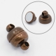 1 Kugel-Magnet-Verschluss Ø 11x7 mm Red Copper