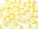 #17 25 Stck. 2-Hole Cabochon 6mm Pastell Yellow
