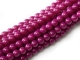 #99.43 1 Strang - 4,0 mm Glasperlen - magenta/paint coating