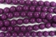 #49.0 1 Strang - 6,0 mm Glasperlen - eggplant paint coating