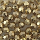 25 facetierte runde Perlen Ø 6mm crystal gold full