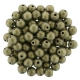 #46.00 1 Strang Perlen rund - Metallic Suede Gold - Ø 6 mm