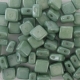 25 Stück Two-Hole Silky Beads (glatt) 6mm - Alabaster Green Lust