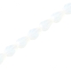 10 Stück facetierte Tropfen/pears - Längsloch - ca. 6 x 3 mm opal white