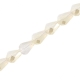 10 Stück facetierte Tropfen/pears - Längsloch - ca. 6 x 3 mm opal white AB