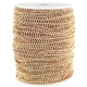 0,5 m Fashion Wire flach 5mm dkl. rot-gold