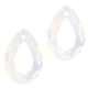 1 Tropfen facetiert 14x10x6mm (LxBxH) - opal white