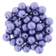 #50.04 25 Stück Perlen rund "Top Hole" - Satin Metallic Lavender - Ø 6 mm