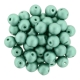 #50.08 25 Stück Perlen rund "Top Hole" - Satin Metallic Teal - Ø 6 mm