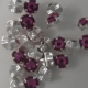 Swarovski® crystals - Rose Montées (SS12) - fuchsia - silver-plated (53100),
