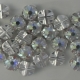 Swarovski® crystals - Rose Montées (SS16) - Crystal AB - silver-plated (53102),