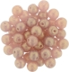 #51.08 1 Strang Perlen rund "Top Hole" - Sueded Gold Milky Pink - Ø 6 mm