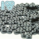 #29 5g TRINITY BeadS 3x6X6 mm - Alabaster Pastel Dk Grey/Hematite