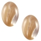 1 Stück Acryl-Cabochon - "Polaris" - oval - 18*13 mm (LxB) - beige brown