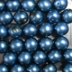 #03 20 Stück - 8,0 mm Glaswachsperlen - dk blue
