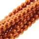 1 Strang - 08,0 mm Glaswachsperlen - burnt orange