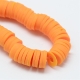 1 Strang Polyclay "Katsuki" Beads 6 mm - Dk Orange