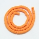 1 Strang Polyclay "Katsuki" Beads 6 mm - Dk Orange