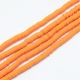 1 Strang Polyclay "Katsuki" Beads 6 mm - Dk Orange