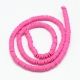 1 Strang Polyclay "Katsuki" Beads 6 mm - Hot Pink