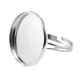 1 Fingerring aus Metall für Cabochon 20 mm - nickelfarben