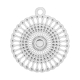 #26 1 Stück Bohemien Anhänger mit Öse Ø ± 18 mm nickelfarben