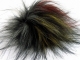 1 Stück Faux Fur PomPom - red grey gold black