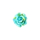 #24c - 5 Stück Resin Rose Beads ca. 6 mm - Aquarell-Painted - turquoise yellow