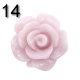 #14a - 5 Stück Resin Rose Beads ca. 10x6 mm - lt lavender orchid purple - shiny