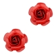 2 Stück Metall Rosen ca. 18 mm - rot