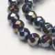 50 facetierte runde Perlen Ø 6mm black AB