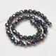 50 facetierte runde Perlen Ø 6mm black AB