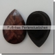 1 Resin Tropfen-Cabochon (facetiert) 25x18x6mm - Karamell/Brown marmoriert