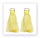 1 Stück Mini-Perlen-Quaste (ca. 3,6cm) "Ibiza Style" - mit Öse - yellow