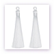 1 Stück Textil-Quaste (ca. 9,0cm) - mit Öse - white