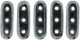 #02.02 - 25 Stück Beam Beads 3x10 mm - Jet Hematite