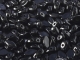 #03.00 - 25 Stück Irisduo Beads 4x7 mm - Jet